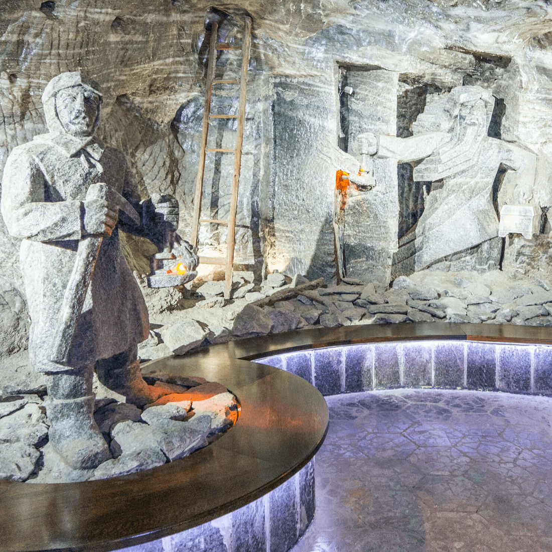 Jeziorko podziemne w kopalni