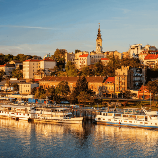 Belgrad widok na stare miasto od strony rzeki